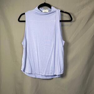 Aritzia Babaton Vince Lilac Sleeveless Mock Neck Top Size S